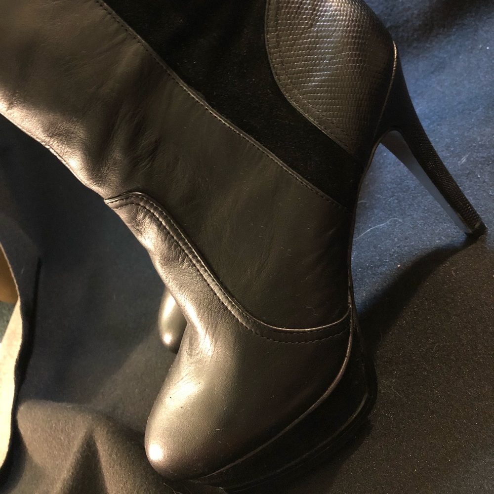 BeBe Knee-High Black Leather Boots Size 8
